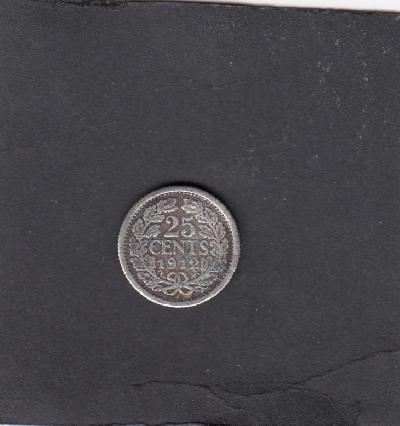 Beschrijving: 25 Cent WILHELMINA